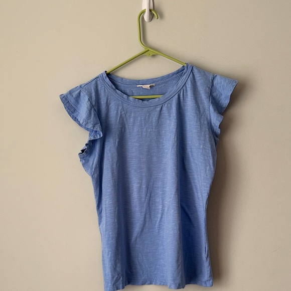 Caslon Tops - Caslon Blue Flutter Sleeve Tee